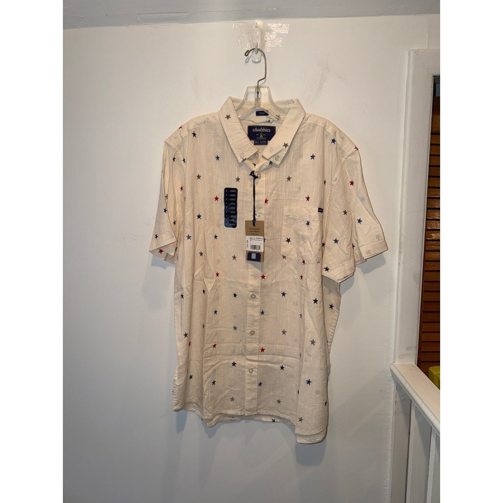 Chubbies Men's Patriotic Buttondown Shirt. Size XL (NWTS)